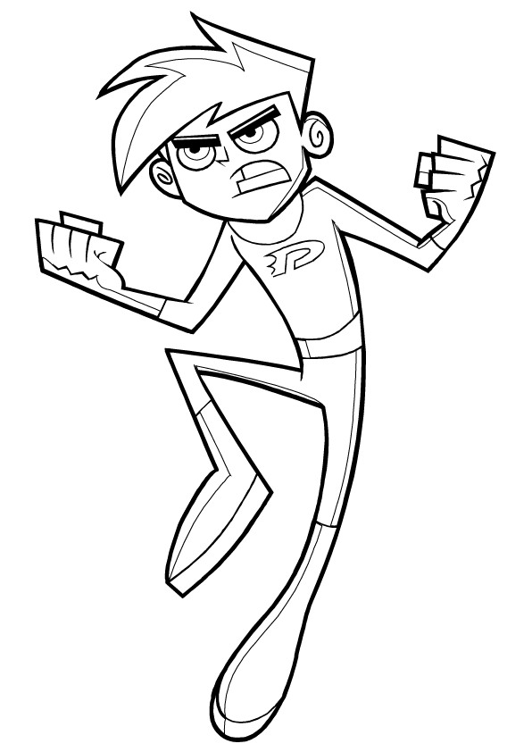 Plansa de colorat cu Danny Phantom 22 15